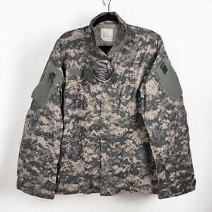 US Army Combat Uniform Jacket ACU Digital Camo Defender M Flame Resistant Large